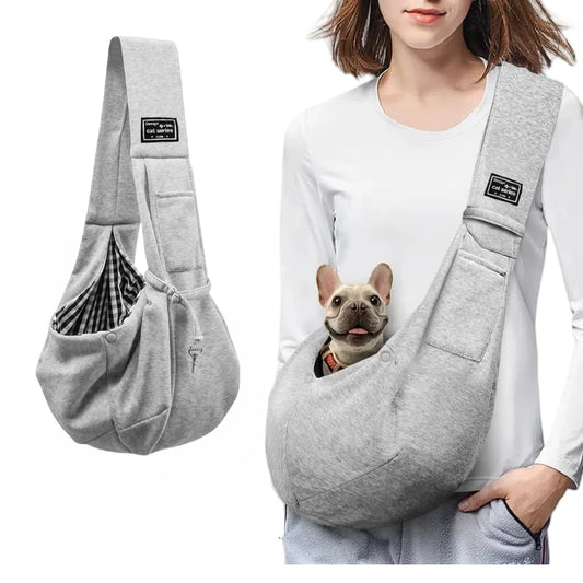 Comfort Cotton Pet Sling - Portable Travel Shoulder Bag