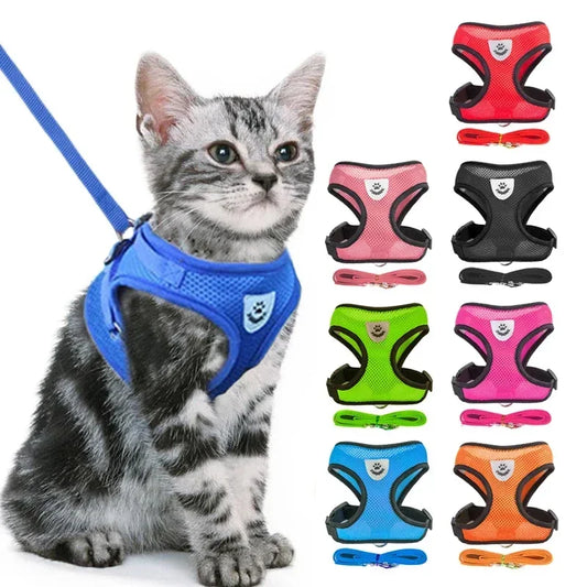 Adjustable Cat & Dog Harness Vest